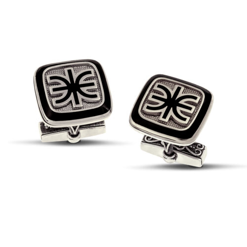 Silver Cufflinks with Delphic Epsilon MA191P