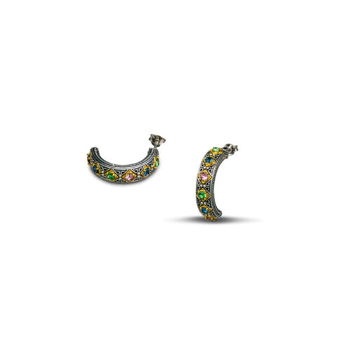 Silver Earrings with Swarovski Crystals S100