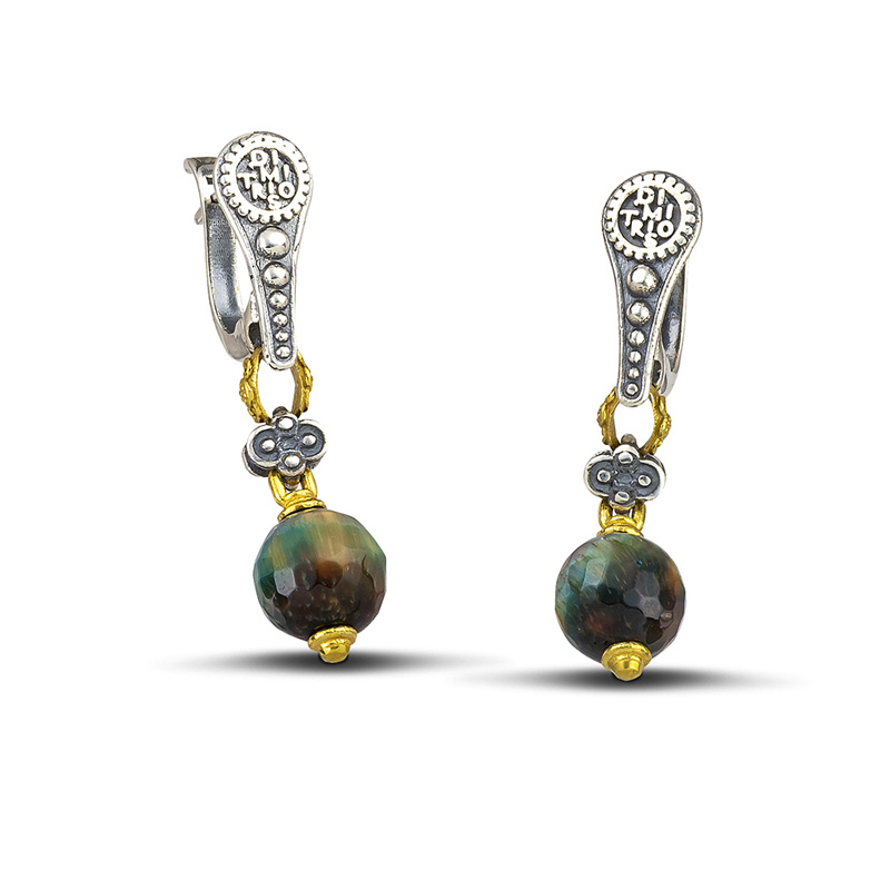 Tiger Eye Stone Earrings S120-3A